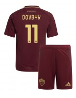 AS Roma Artem Dovbyk #11 Hjemmedraktsett Barn 2024-25 Korte ermer (+ bukser)